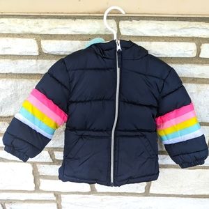 Pink Platinum Puffer Jacket